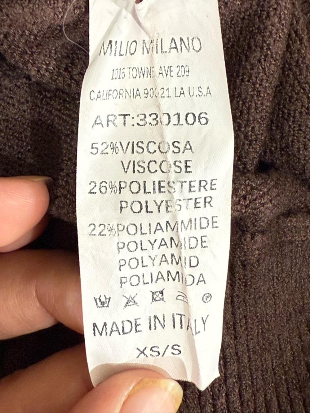 Milano Wide-Leg Knit Pants in Deep Brown - Picture 3 of 5